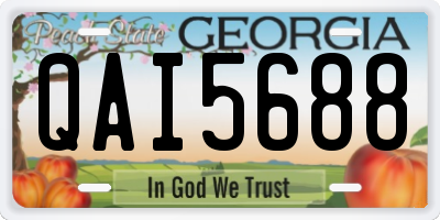 GA license plate QAI5688