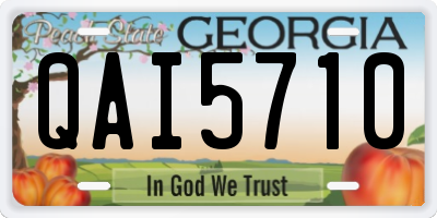 GA license plate QAI5710