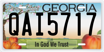 GA license plate QAI5717