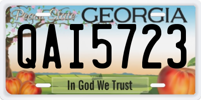 GA license plate QAI5723
