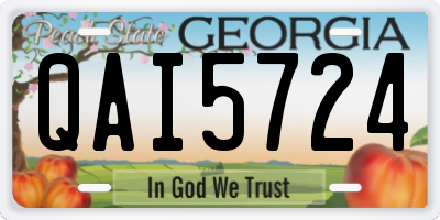 GA license plate QAI5724