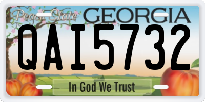 GA license plate QAI5732