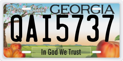 GA license plate QAI5737