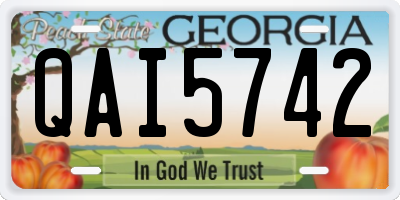 GA license plate QAI5742