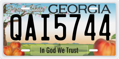 GA license plate QAI5744