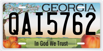 GA license plate QAI5762