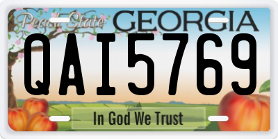 GA license plate QAI5769