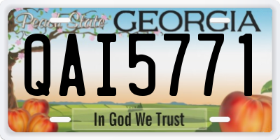 GA license plate QAI5771