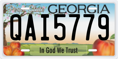 GA license plate QAI5779