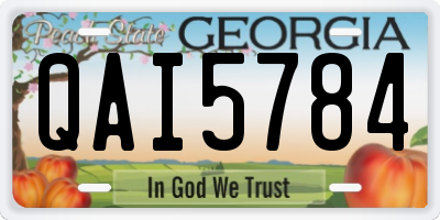 GA license plate QAI5784