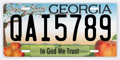 GA license plate QAI5789