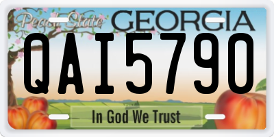 GA license plate QAI5790