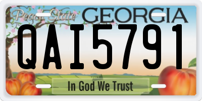 GA license plate QAI5791