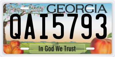 GA license plate QAI5793