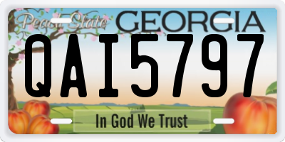 GA license plate QAI5797