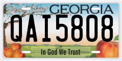 GA license plate QAI5808