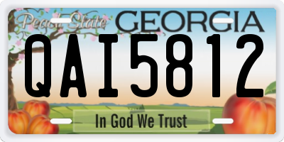 GA license plate QAI5812