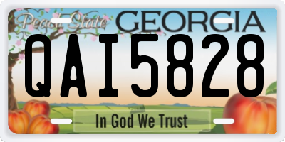 GA license plate QAI5828