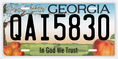 GA license plate QAI5830