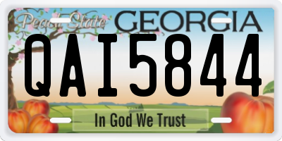 GA license plate QAI5844