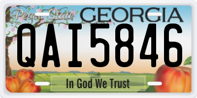 GA license plate QAI5846