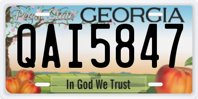 GA license plate QAI5847