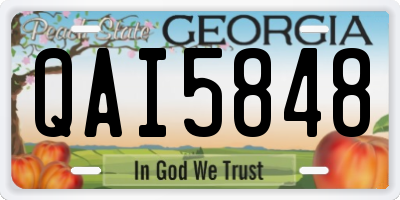 GA license plate QAI5848