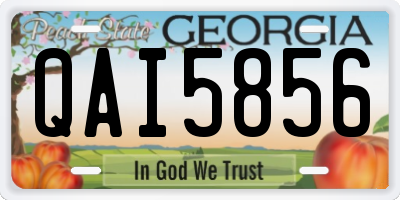 GA license plate QAI5856