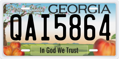 GA license plate QAI5864