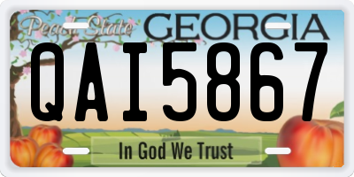 GA license plate QAI5867