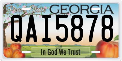 GA license plate QAI5878