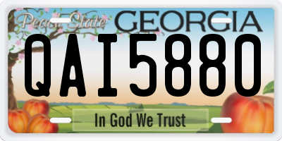GA license plate QAI5880