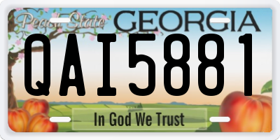GA license plate QAI5881