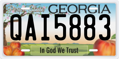 GA license plate QAI5883