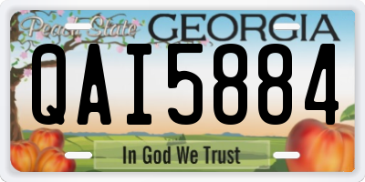 GA license plate QAI5884