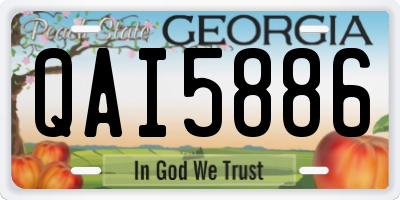GA license plate QAI5886
