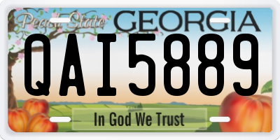 GA license plate QAI5889