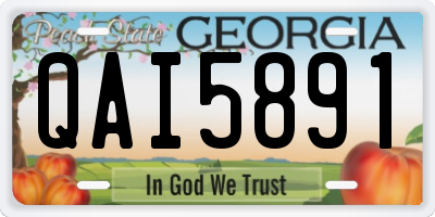 GA license plate QAI5891