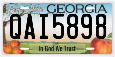 GA license plate QAI5898