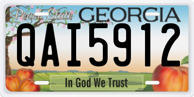 GA license plate QAI5912
