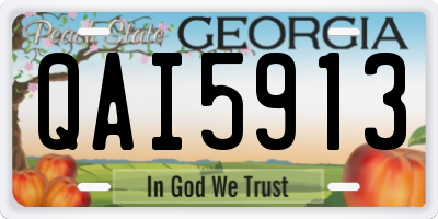 GA license plate QAI5913