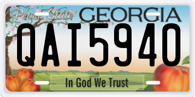 GA license plate QAI5940