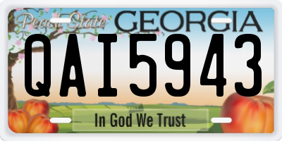 GA license plate QAI5943