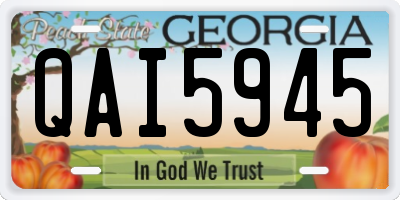 GA license plate QAI5945