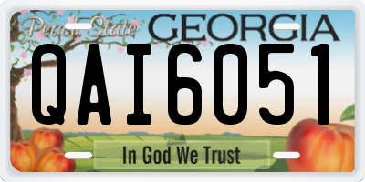 GA license plate QAI6051