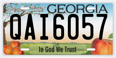 GA license plate QAI6057