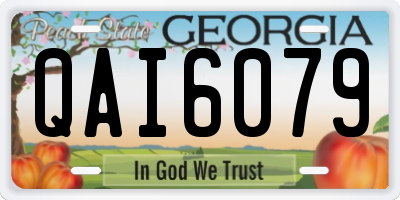 GA license plate QAI6079