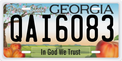 GA license plate QAI6083