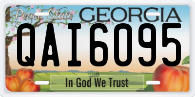 GA license plate QAI6095