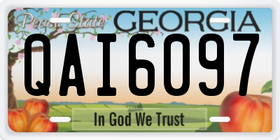 GA license plate QAI6097